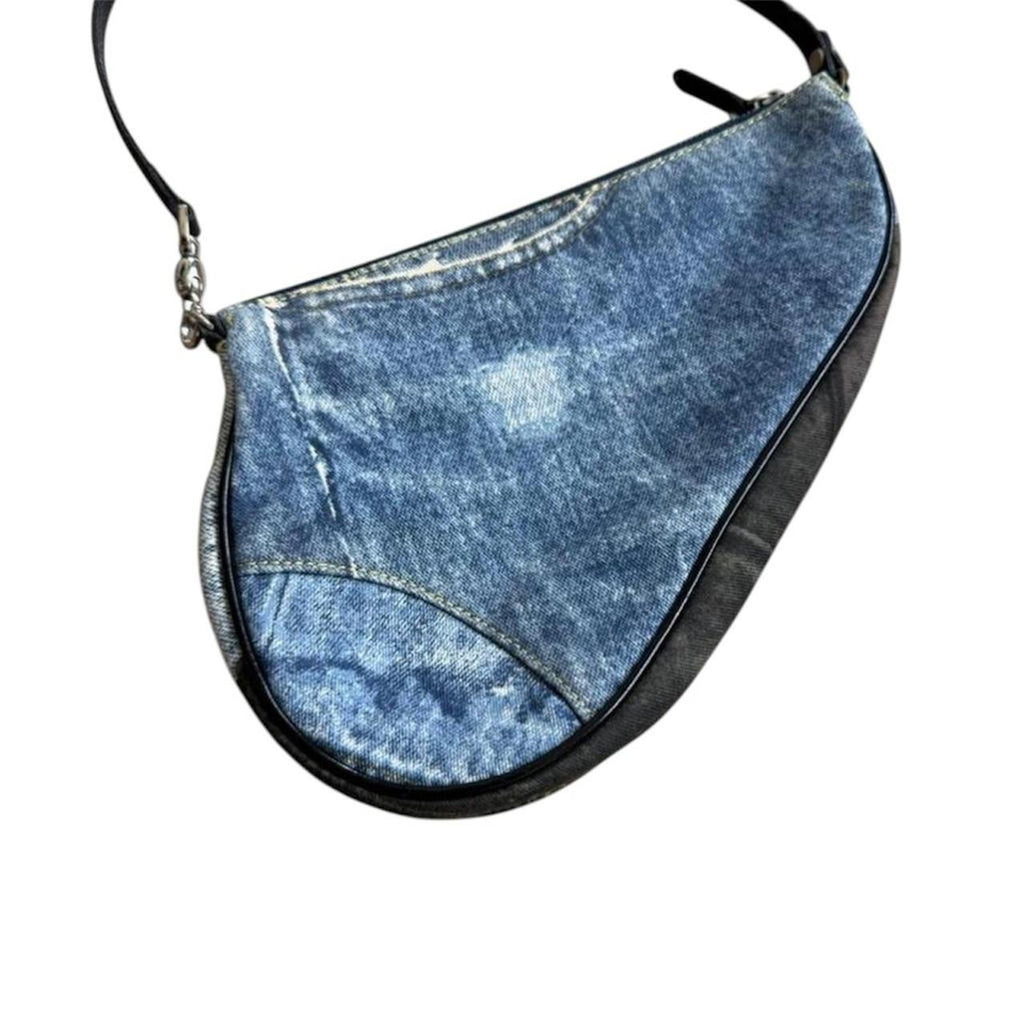 Christian Dior Denim Mini Saddle bag