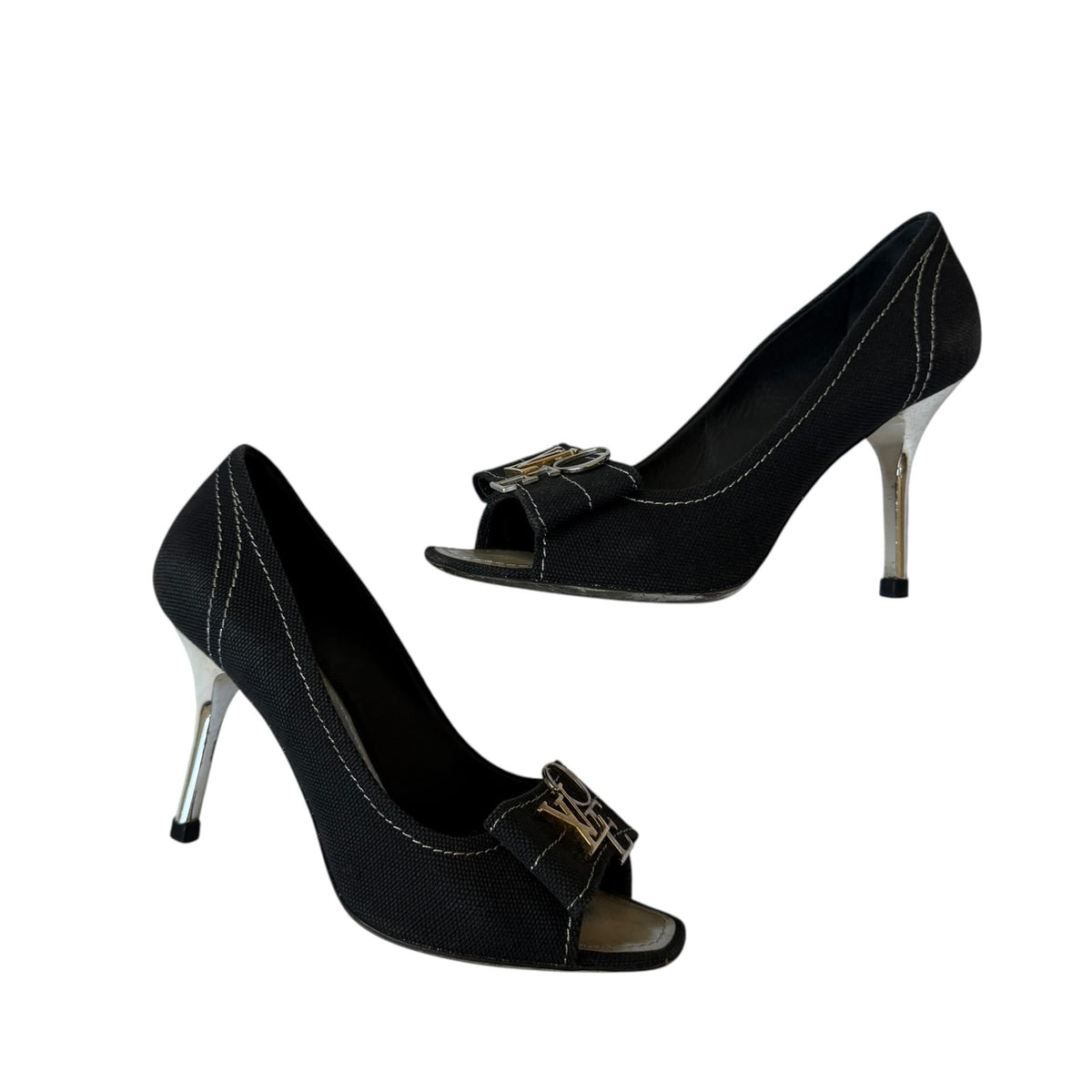 Louis Vuitton LOVE Logo Canvas Pumps