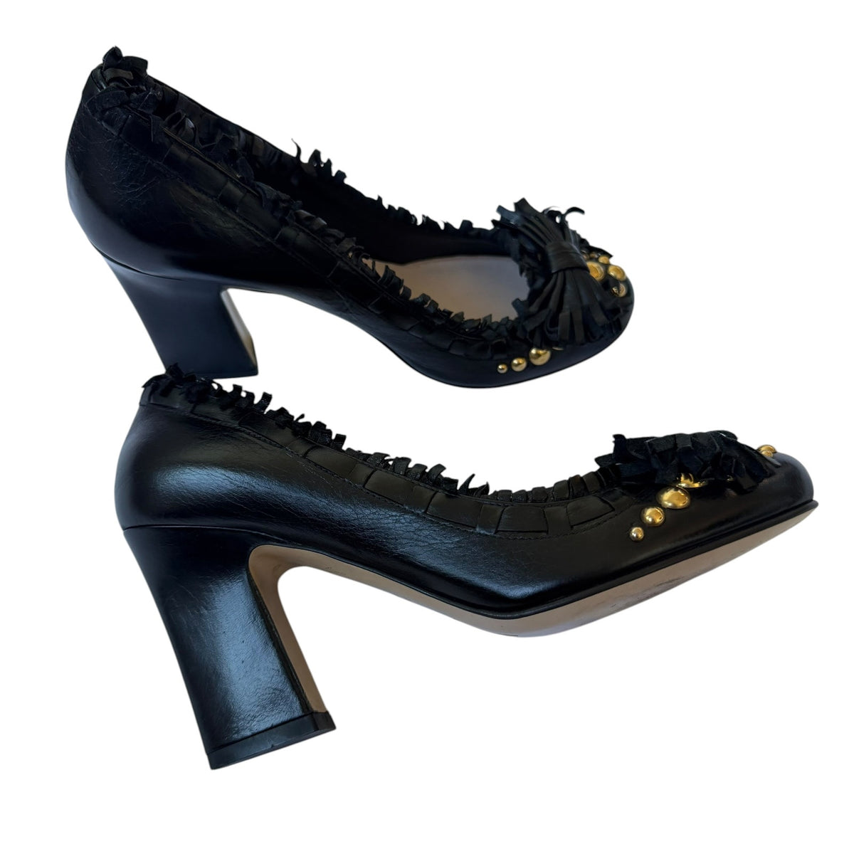 Miu Miu Fringe y2k Heels Pumps Black
