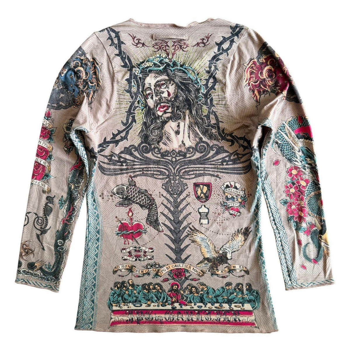 Jean Paul Gaultier SS2004 Jesus Mary Tattoo Longsleeve shirt