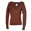 Dolce & Gabbana Rhinestone Long Sleeve Cut & Sew y2k Top