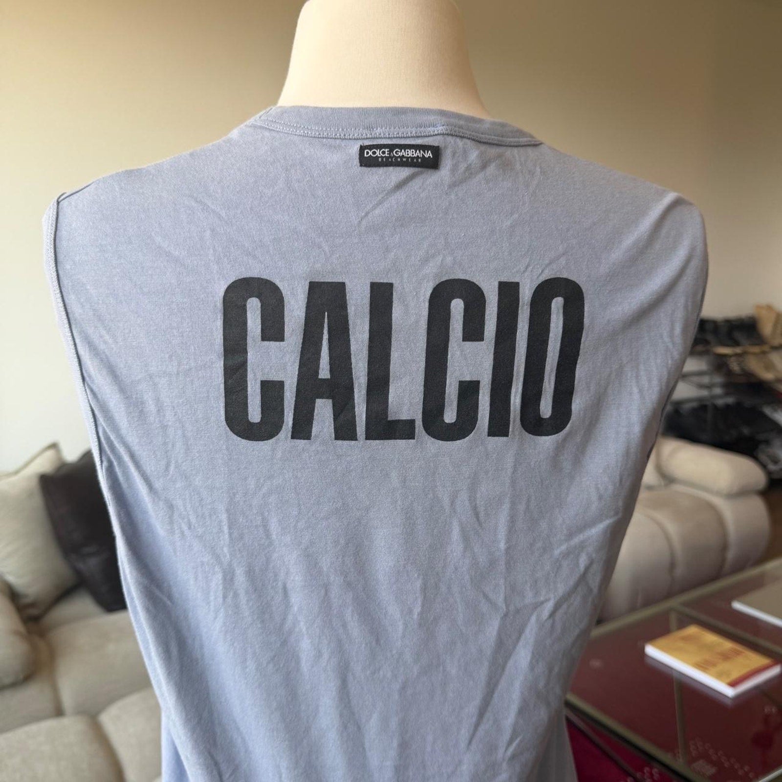 Dolce & Gabbana Soccer Logo Sleeveless Tank