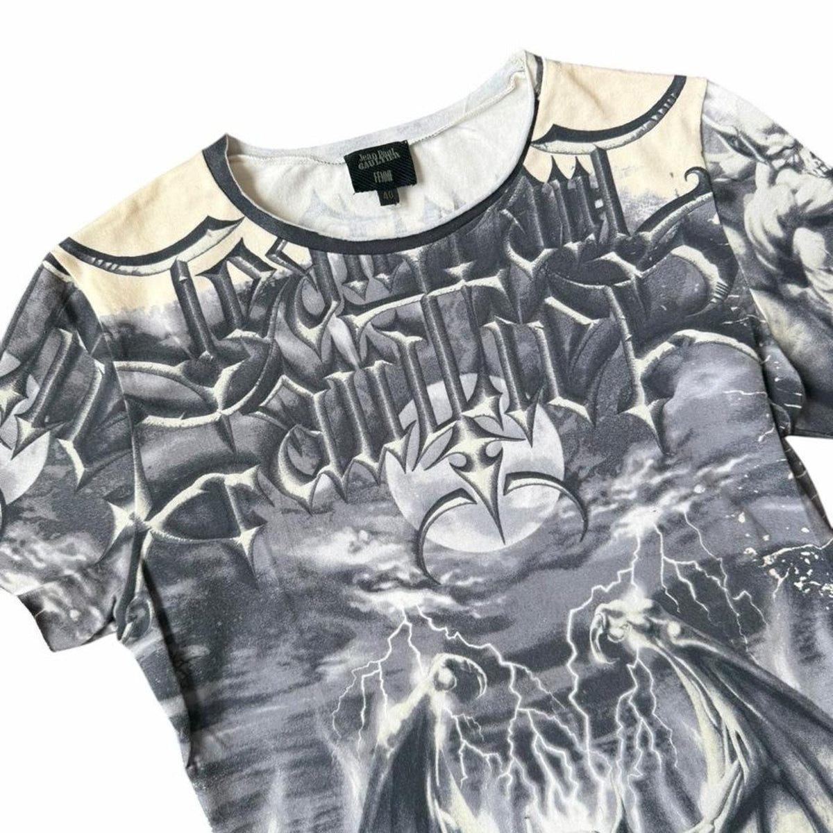 Jean Paul Gaultier Gargoyle SS2001 Devil Print T-Shirt