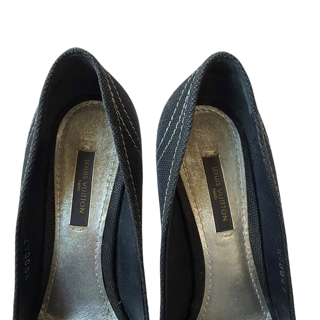 Louis Vuitton LOVE Logo Canvas Pumps