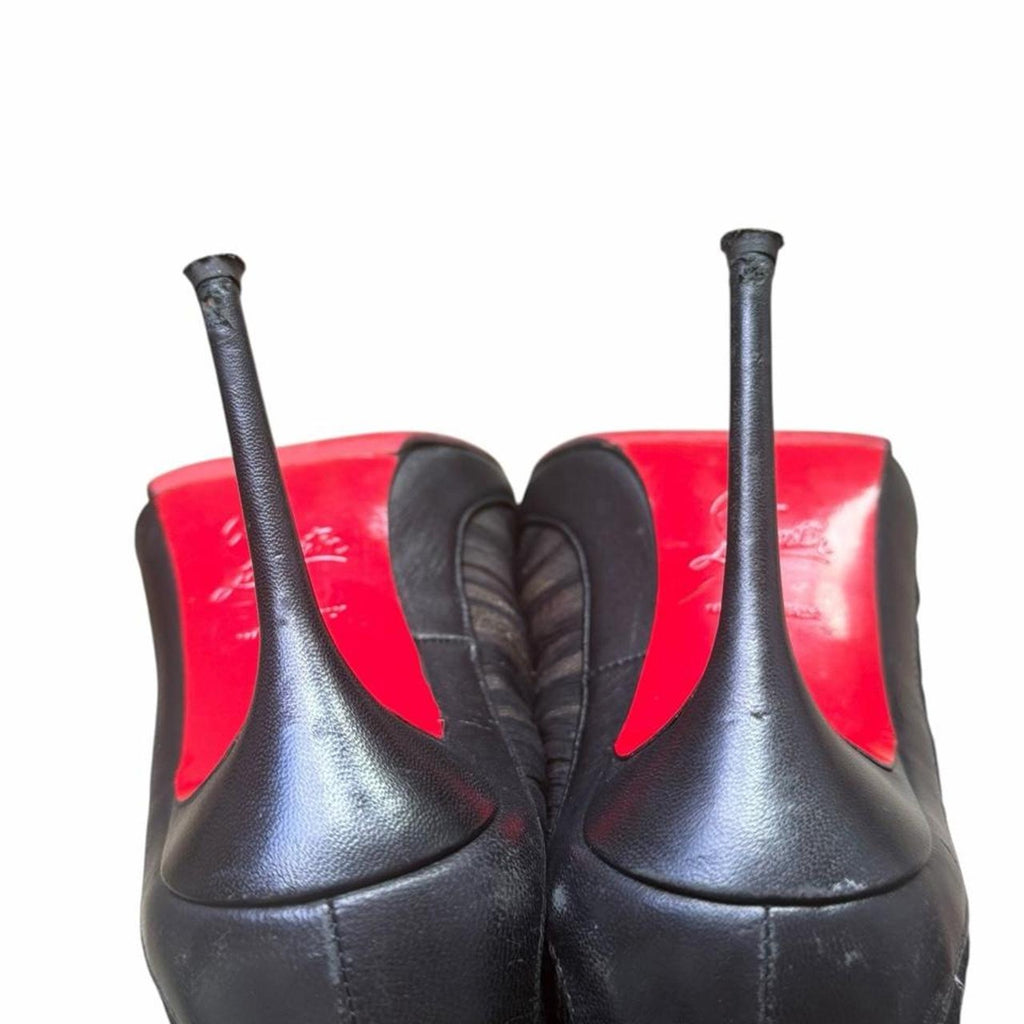 Christian Louboutin Sheer Panel Ribbon Pumps Black