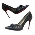 Christian Louboutin Sheer Panel Ribbon Pumps Black