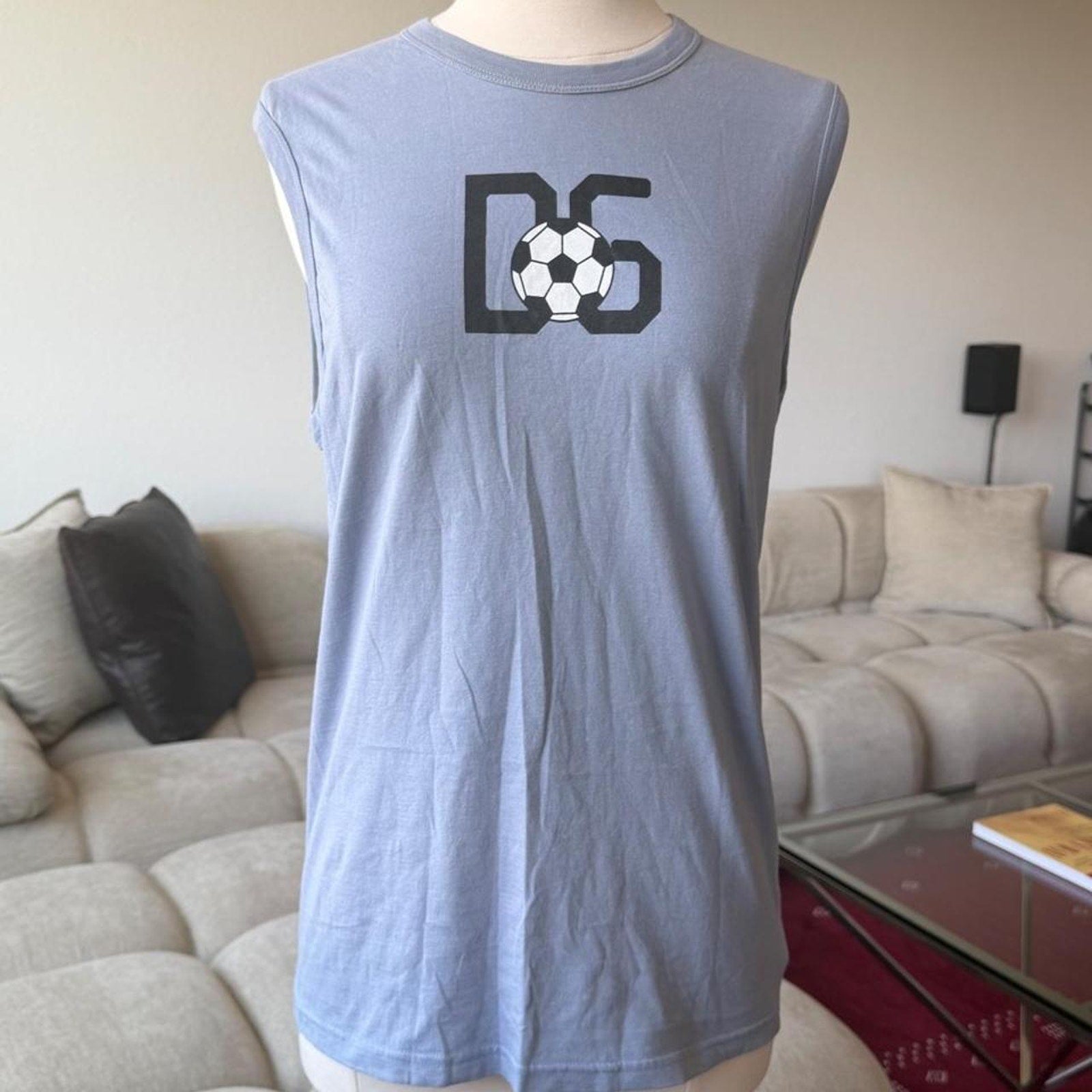 Dolce & Gabbana Soccer Logo Sleeveless Tank