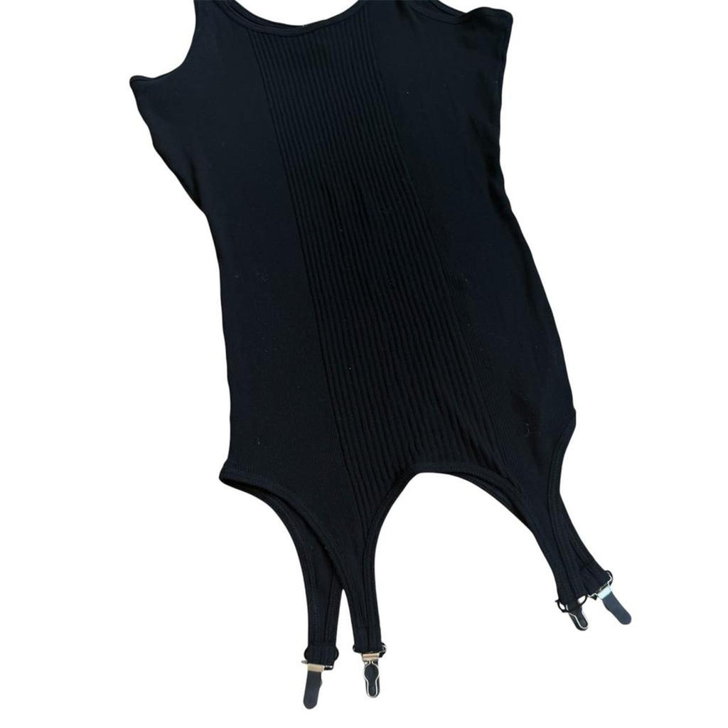Jean Paul Gaultier Cut & Sew Slip Dress Garter Suspenders