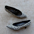 Saint Laurent Leopard Calf Hair Pointed Kitten Pumps
