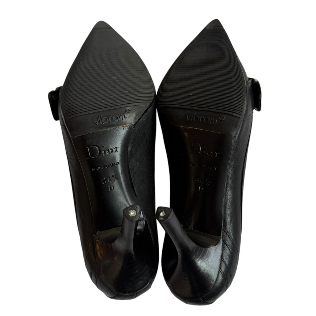 Christian Dior Galliano Leather Belted Pointed Toe Pumps