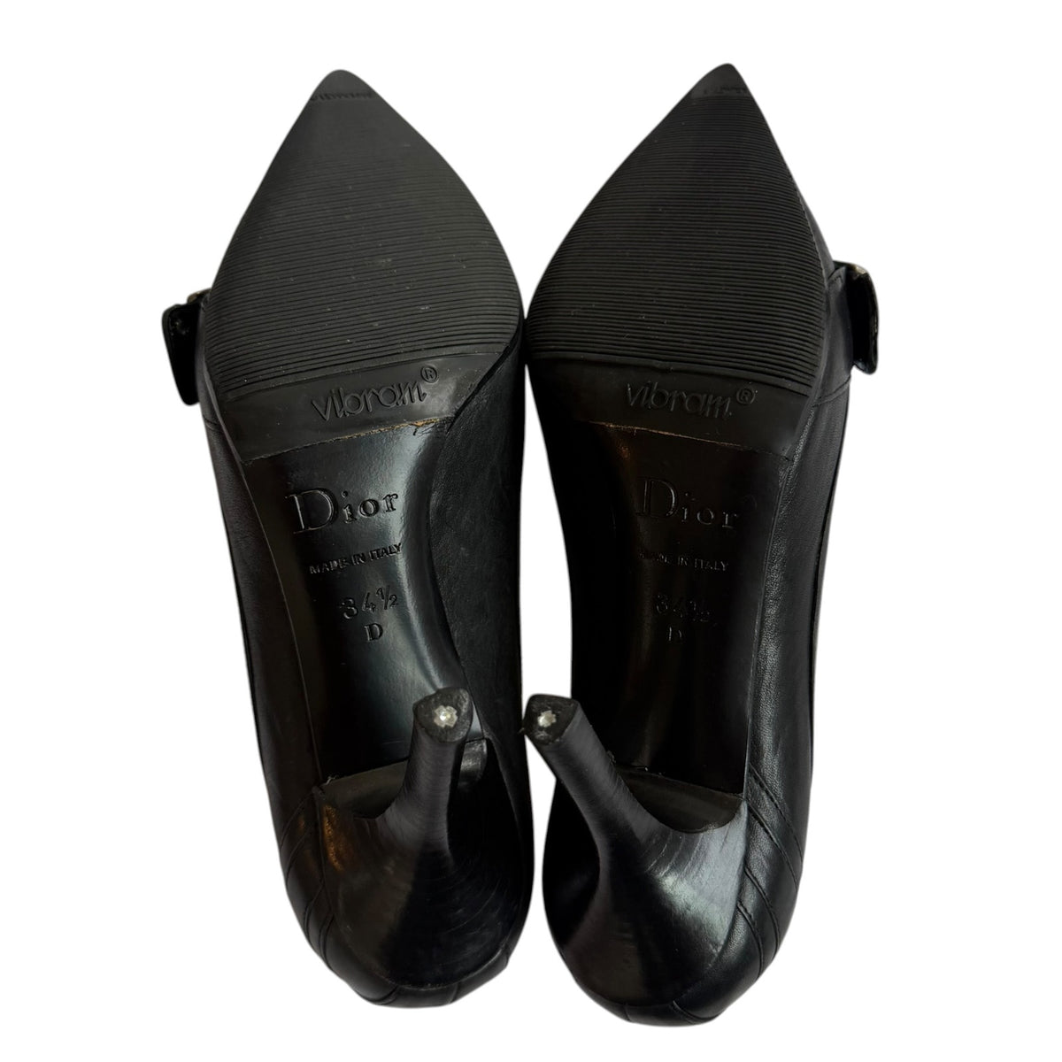 Christian Dior Galliano Leather Belted Pointed Toe Pumps