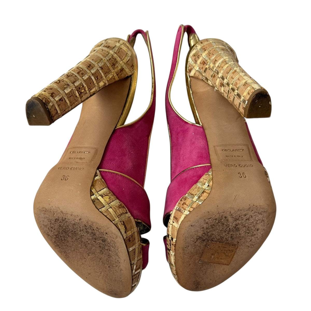 Dsquared2 Slingback Sandals Pink Suede