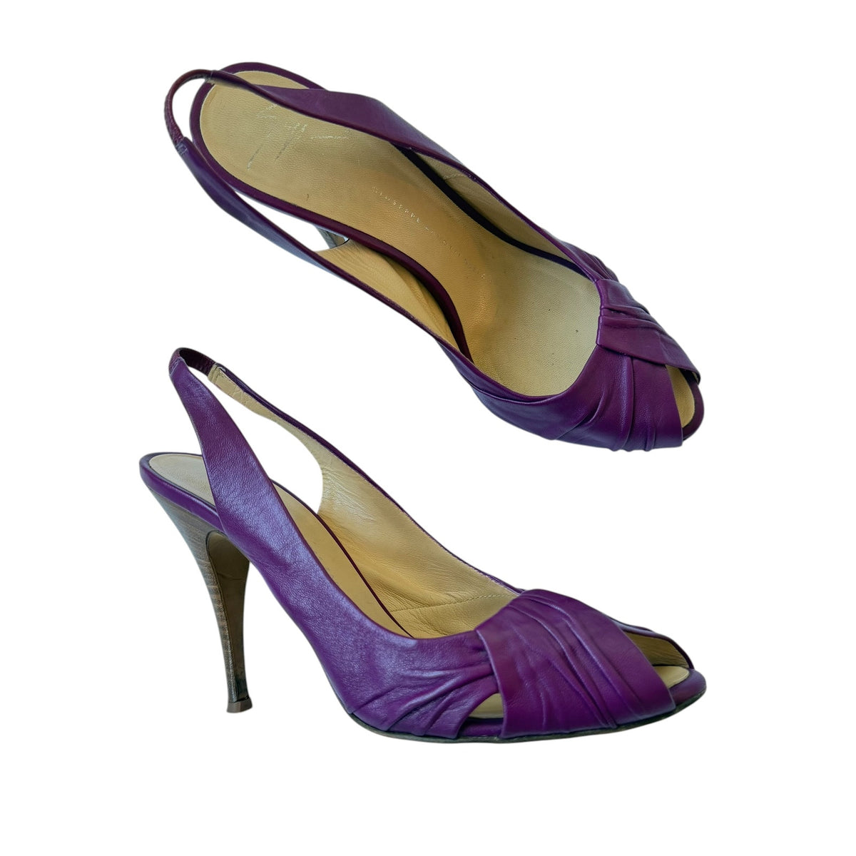 Giuseppe Zanotti Pumps Purple Folded Leather