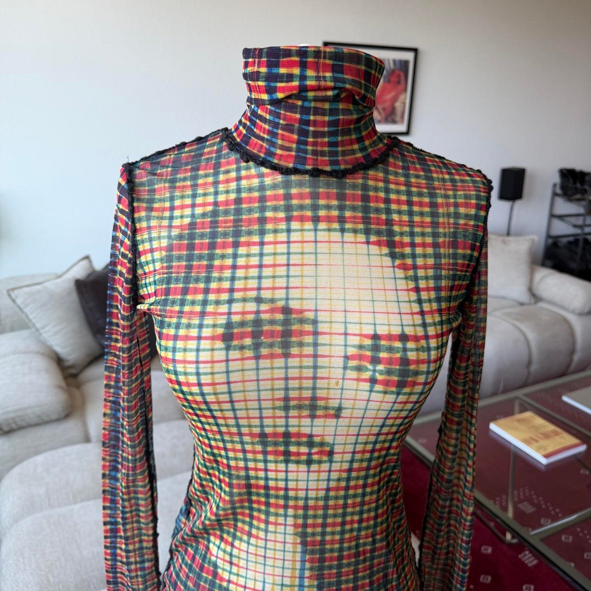Jean Paul Gaultier Femme AW2001 Marlene Dietrich Turtleneck Top