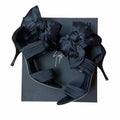 Giuseppe Zanotti Design Satin Ribbon Heeled Sandals Black
