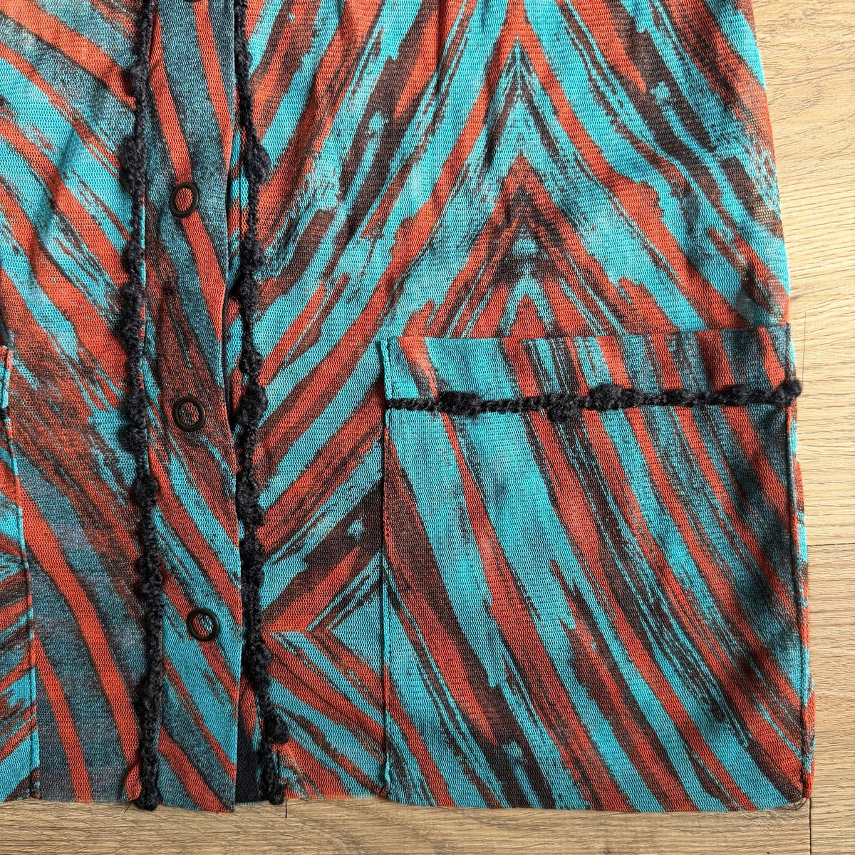 Jean Paul Gaultier Femme Psychedelic Face Graphic Mesh Cardigan