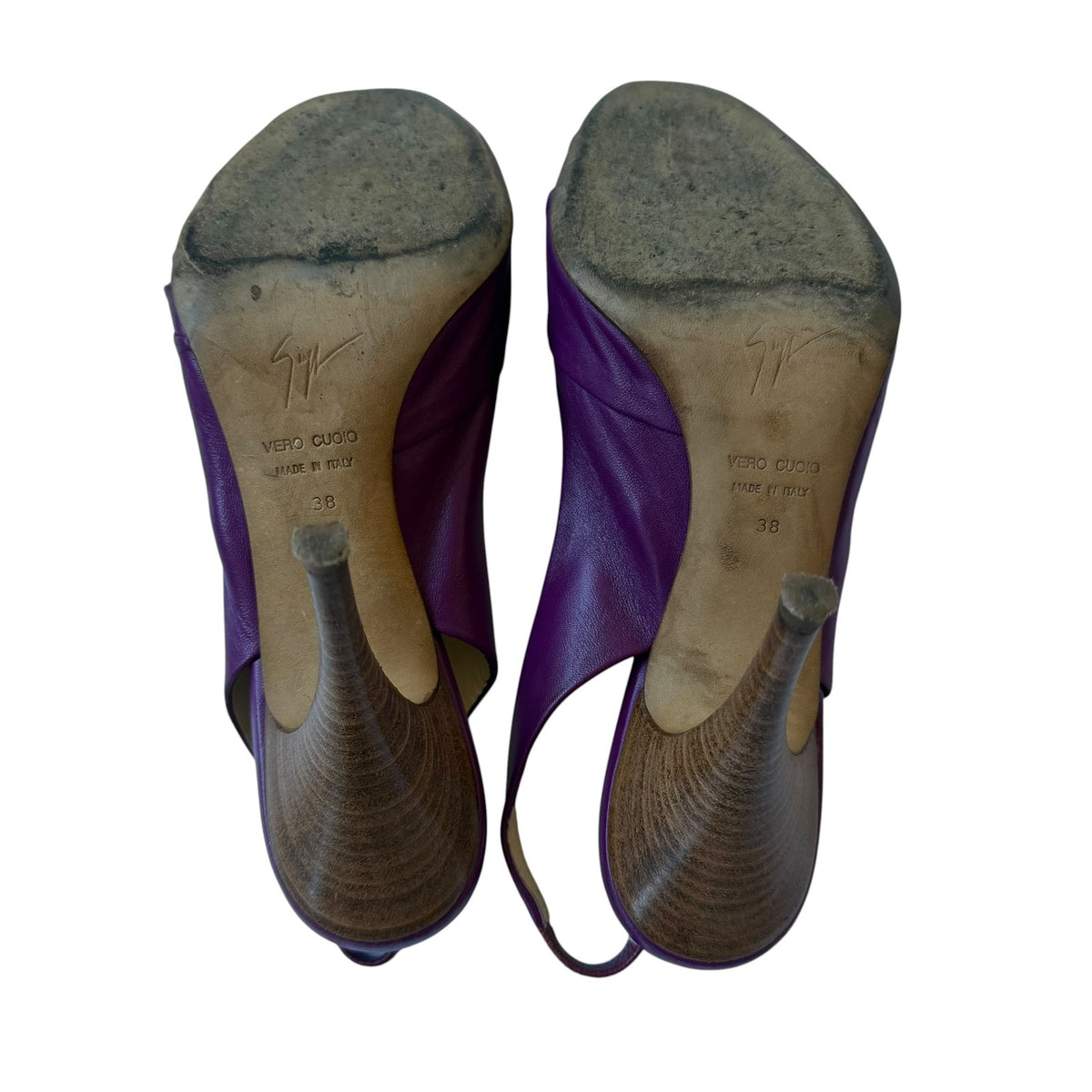 Giuseppe Zanotti Pumps Purple Folded Leather
