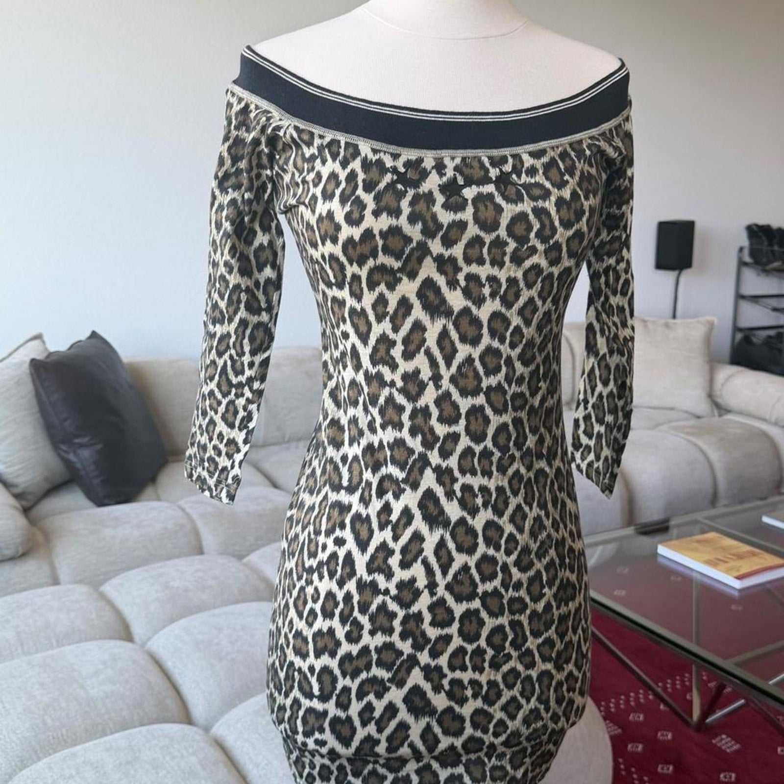 Jean Paul Gaultier Leopard Star Bodycon Dress