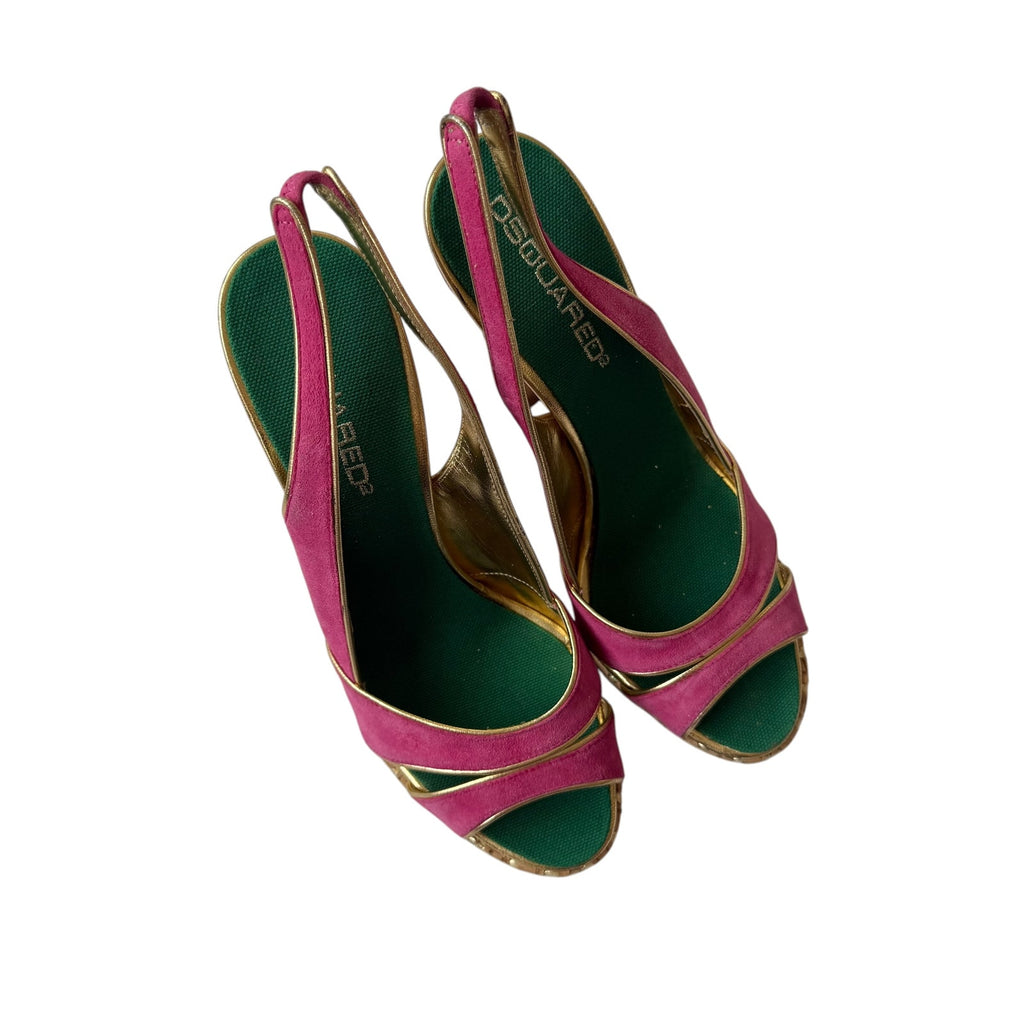 Dsquared2 Slingback Sandals Pink Suede