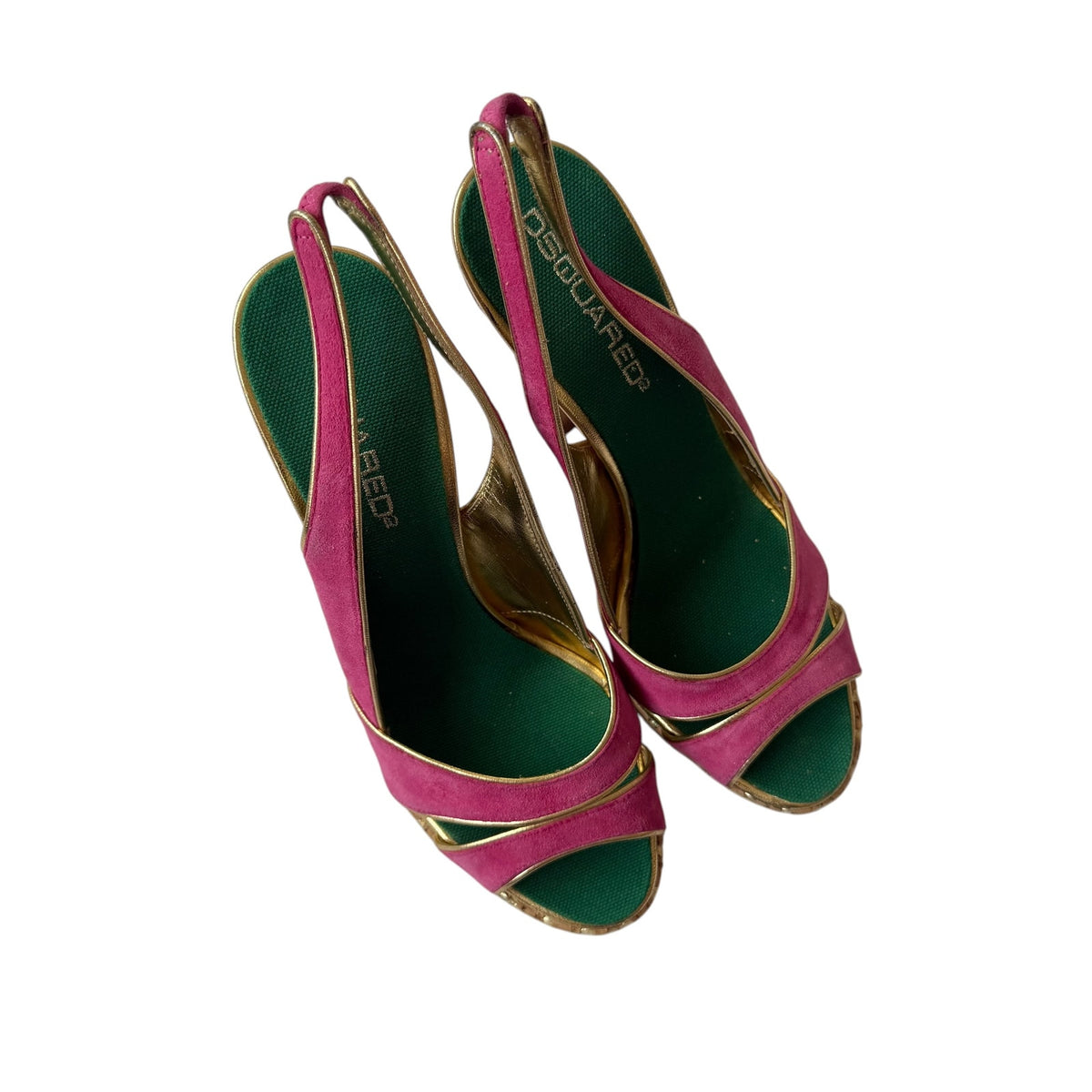 Dsquared2 Slingback Sandals Pink Suede