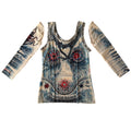 Jean Paul Gaultier Soleil Tattoo Mesh Tank Top