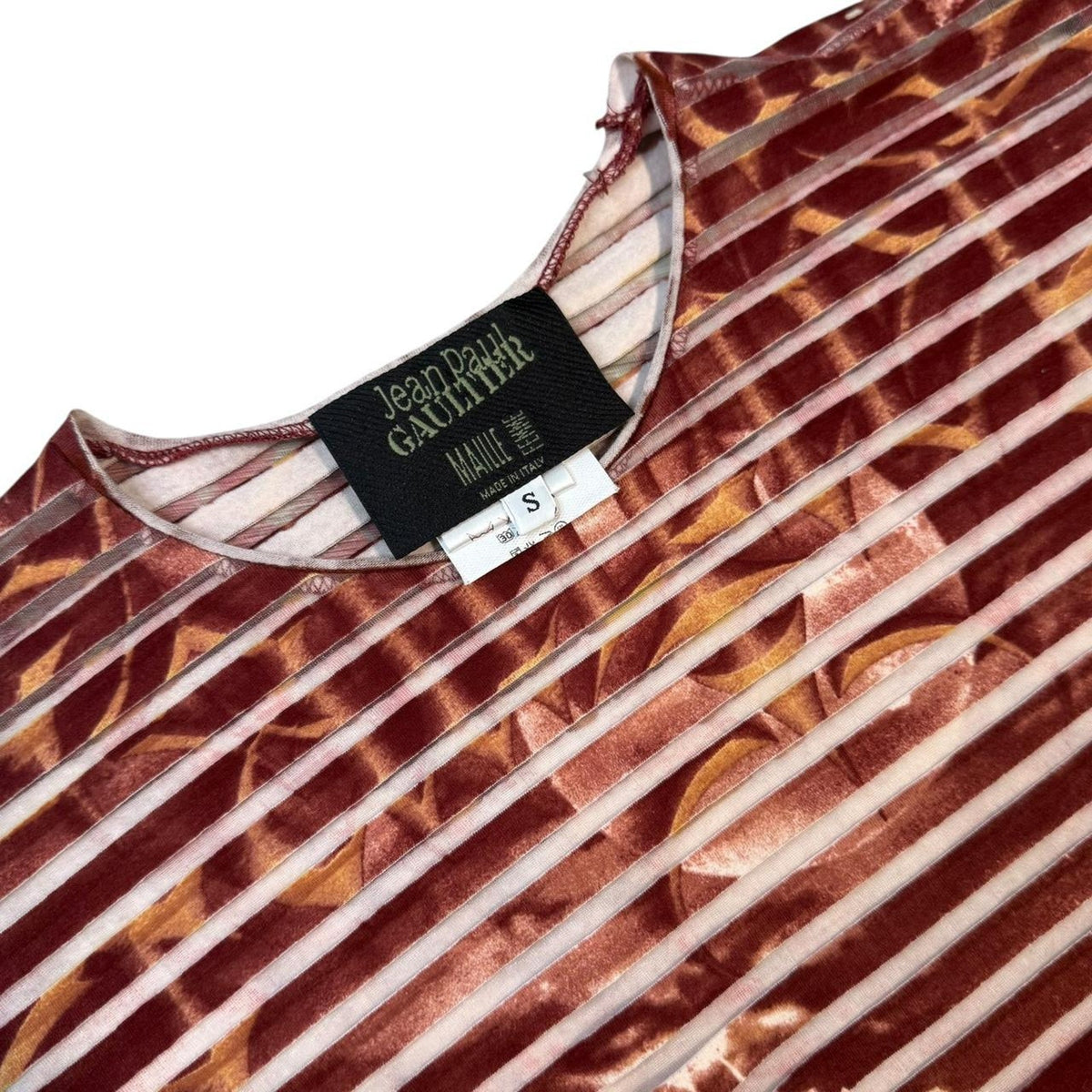 Jean Paul Gaultier Gargoyle Mesh SS2001 Longsleeve Red