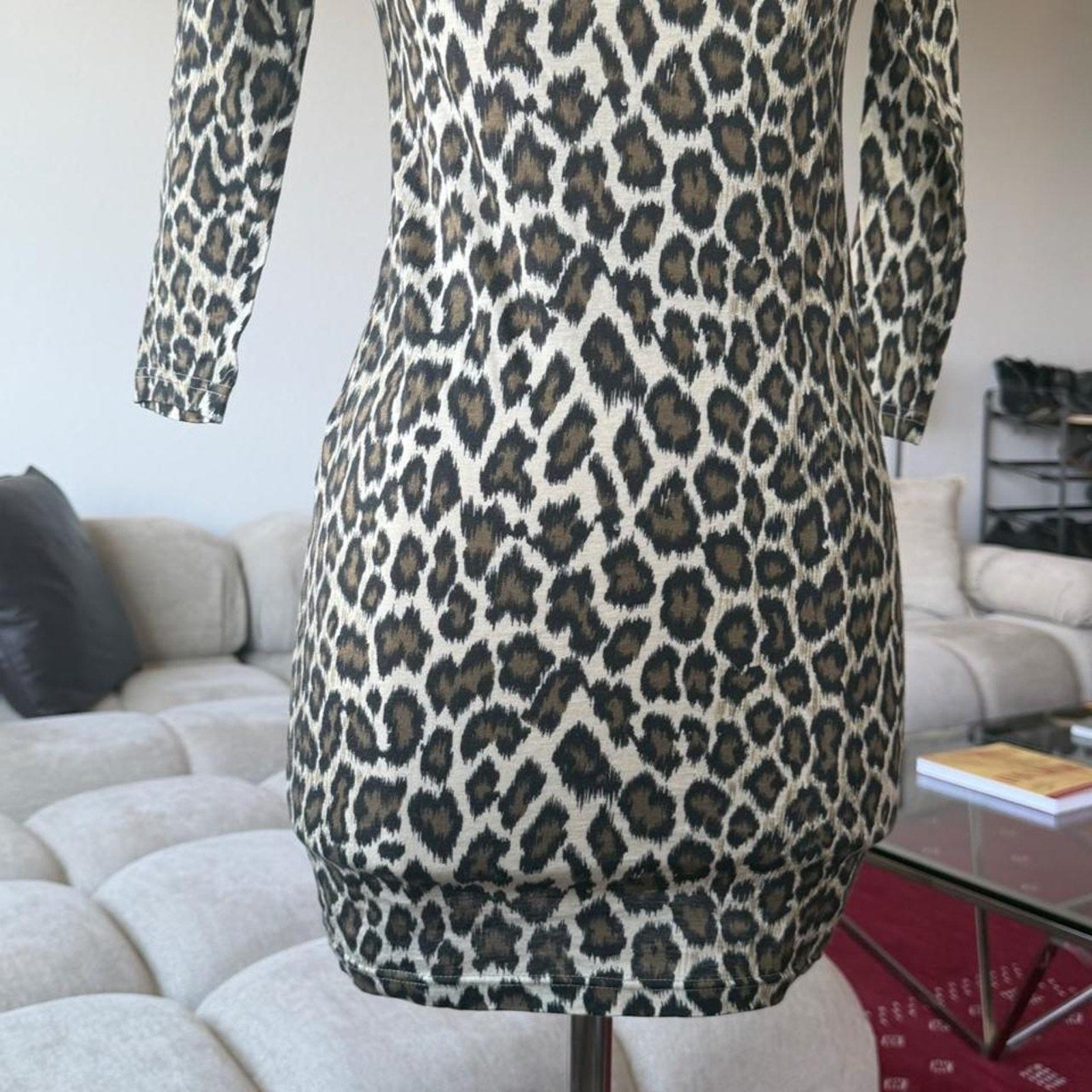 Jean Paul Gaultier Leopard Star Bodycon Dress