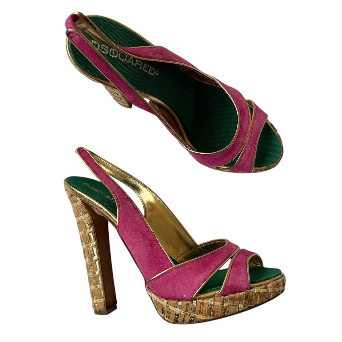 Dsquared2 Slingback Sandals Pink Suede
