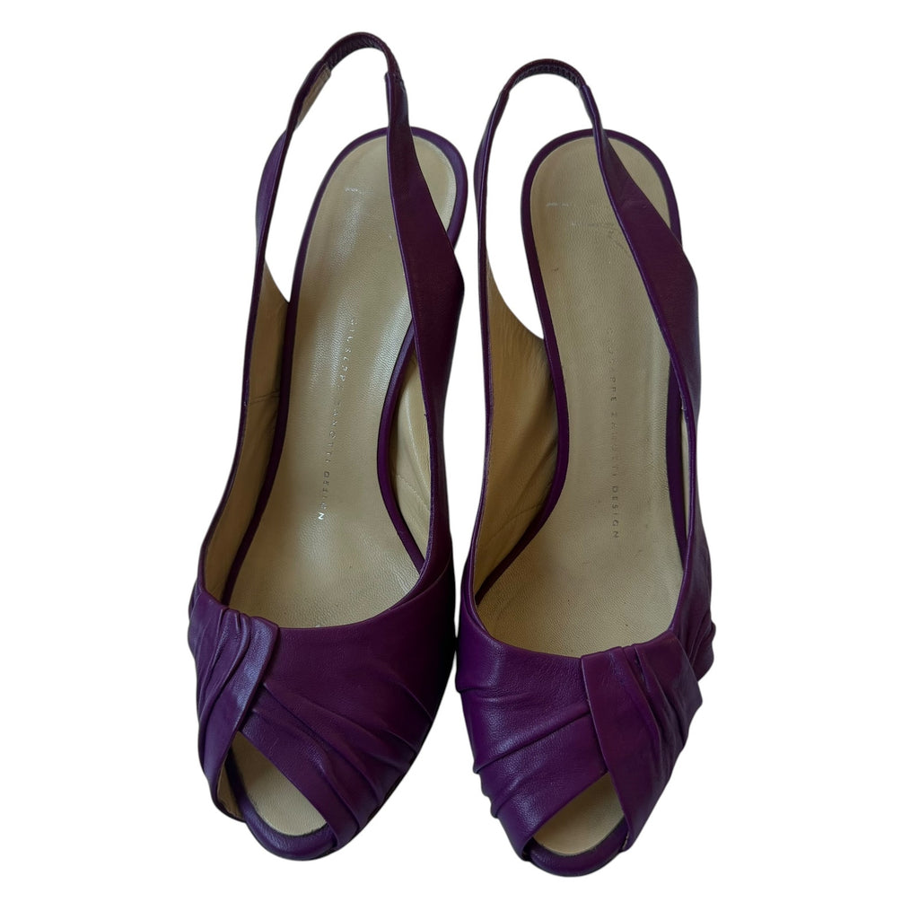 Giuseppe Zanotti Pumps Purple Folded Leather