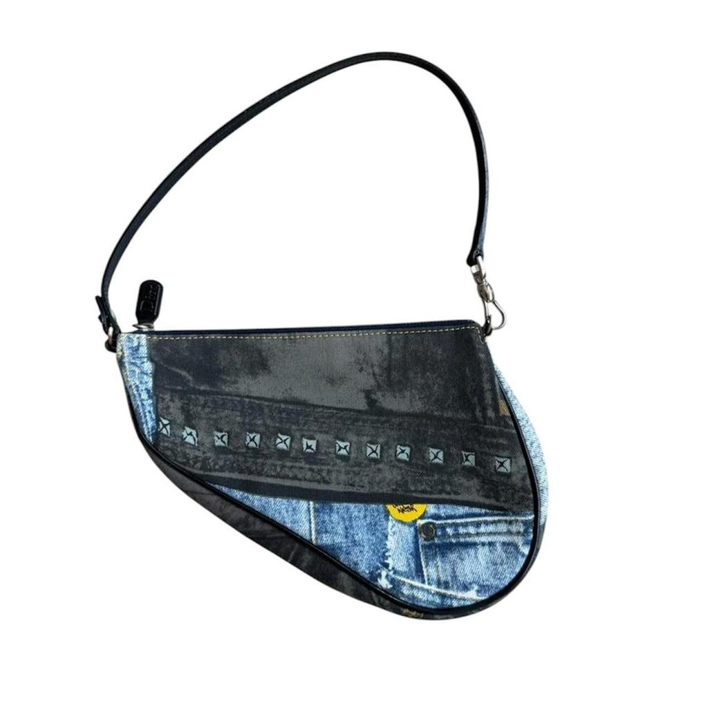 Christian Dior Denim Mini Saddle bag