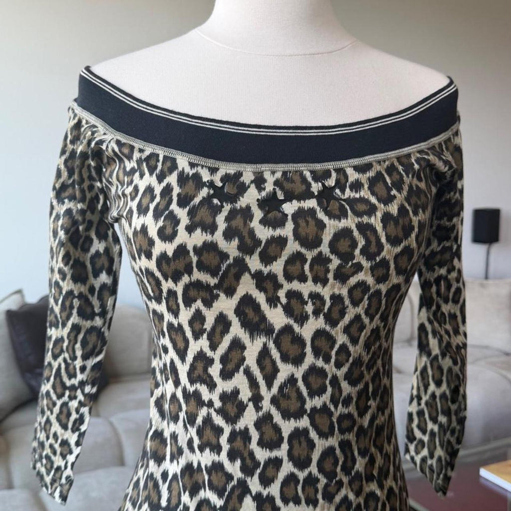 Jean Paul Gaultier Leopard Star Bodycon Dress