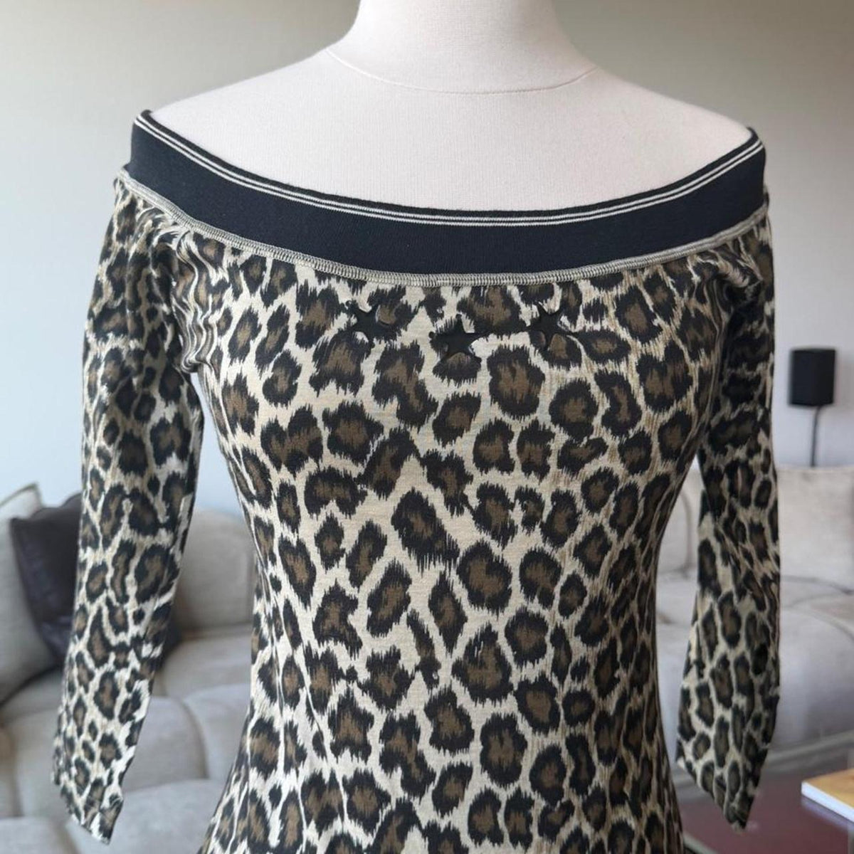Jean Paul Gaultier Leopard Star Bodycon Dress