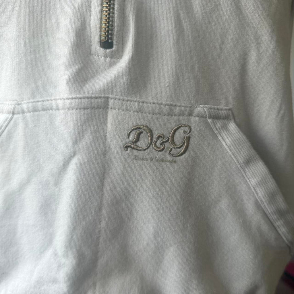 D&G Dolce & Gabbana Leather Fringe Sleeveless Hoodie