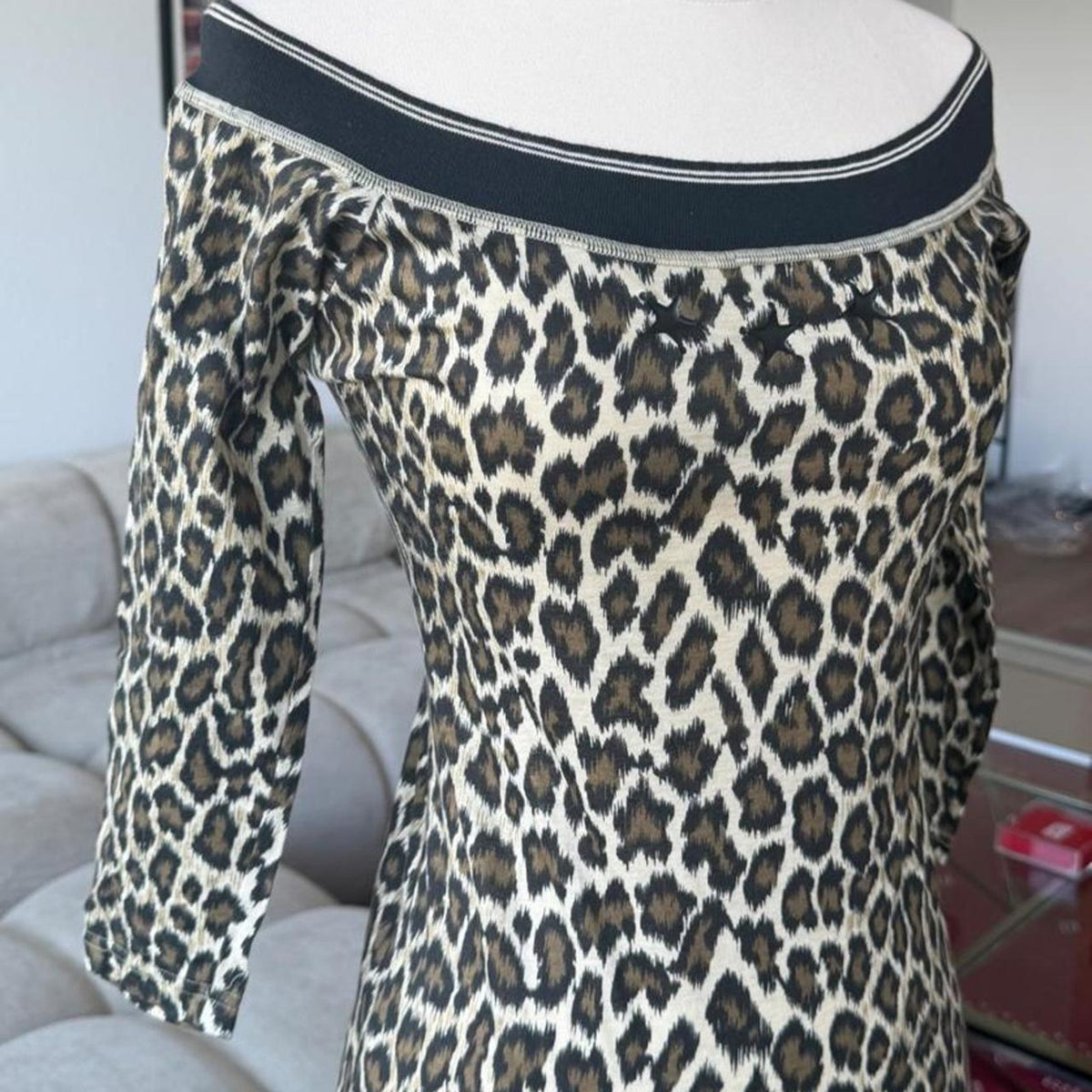 Jean Paul Gaultier Leopard Star Bodycon Dress