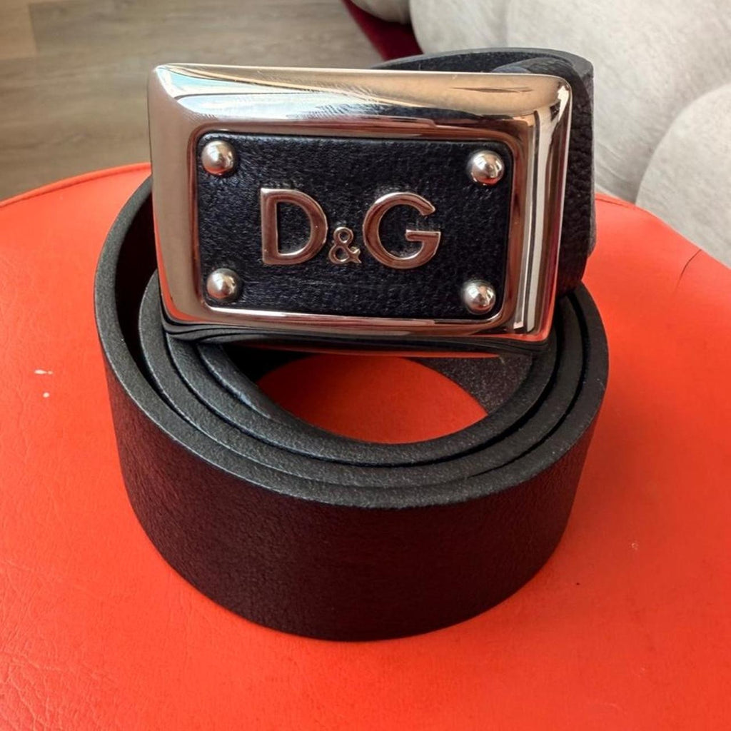 Dolce & Gabbana y2k Black Leather Belt