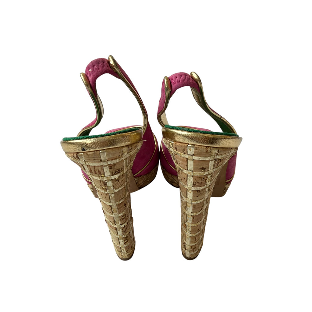 Dsquared2 Slingback Sandals Pink Suede