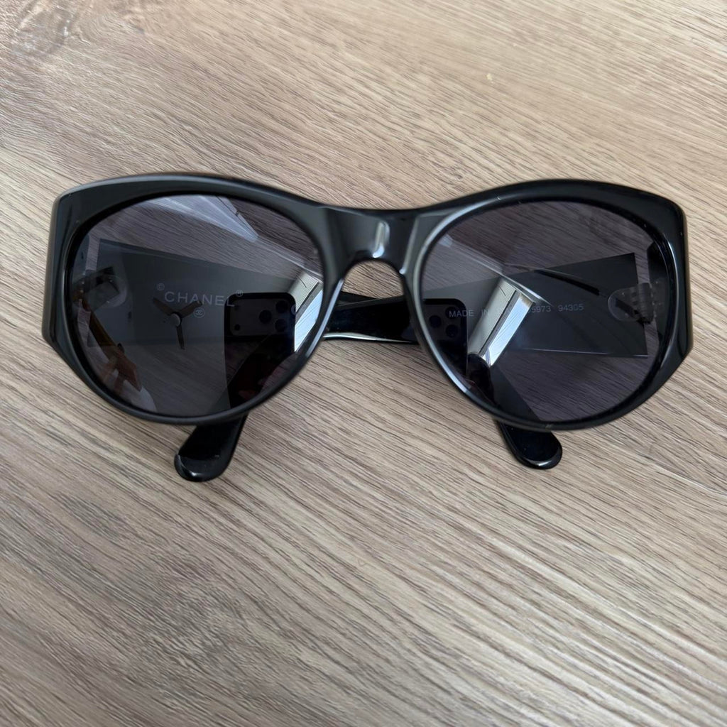 Chanel Coco Logo Sunglasses Black & Gold