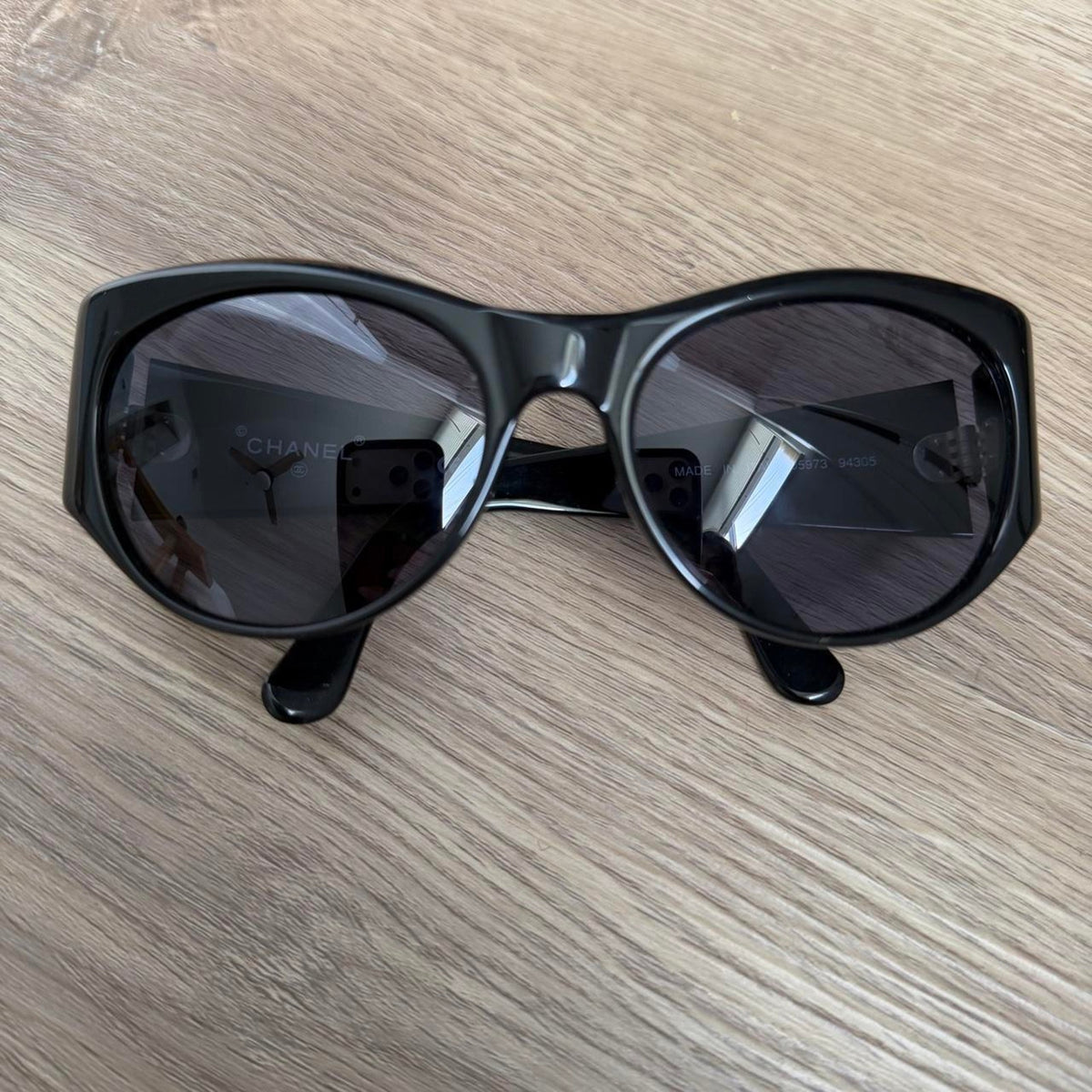Chanel Coco Logo Sunglasses Black & Gold