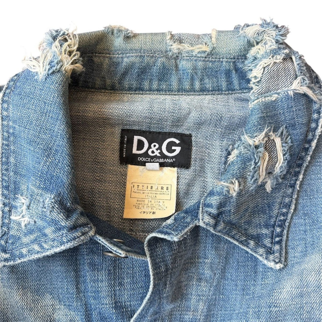 Dolce & Gabbana Patchwork Distressed Denim Jacket