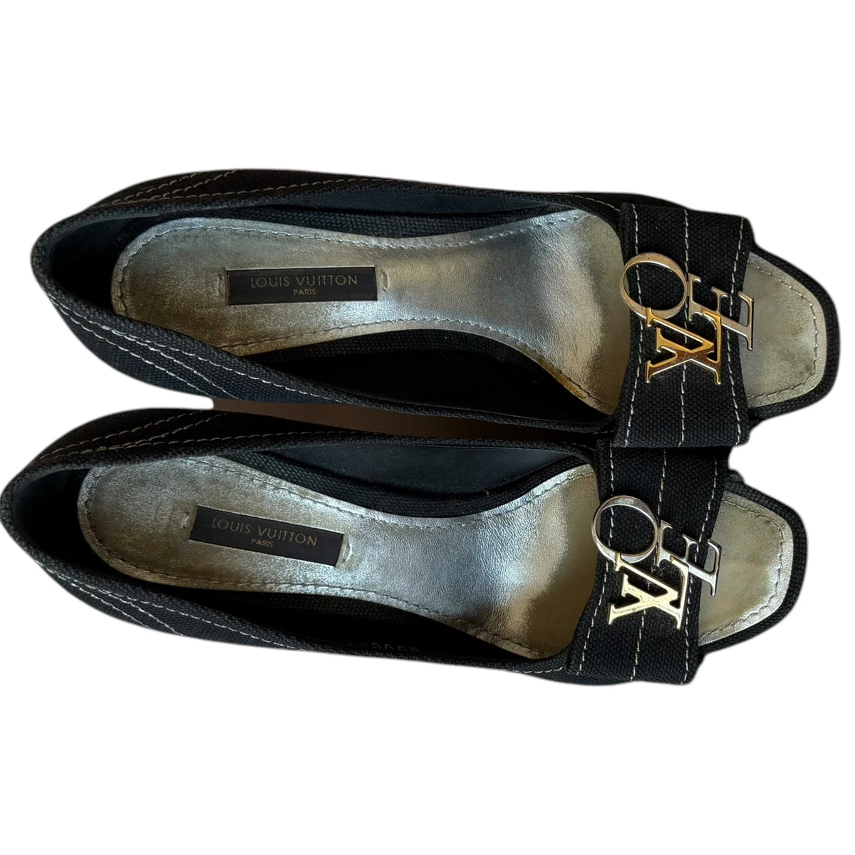 Louis Vuitton LOVE Logo Canvas Pumps