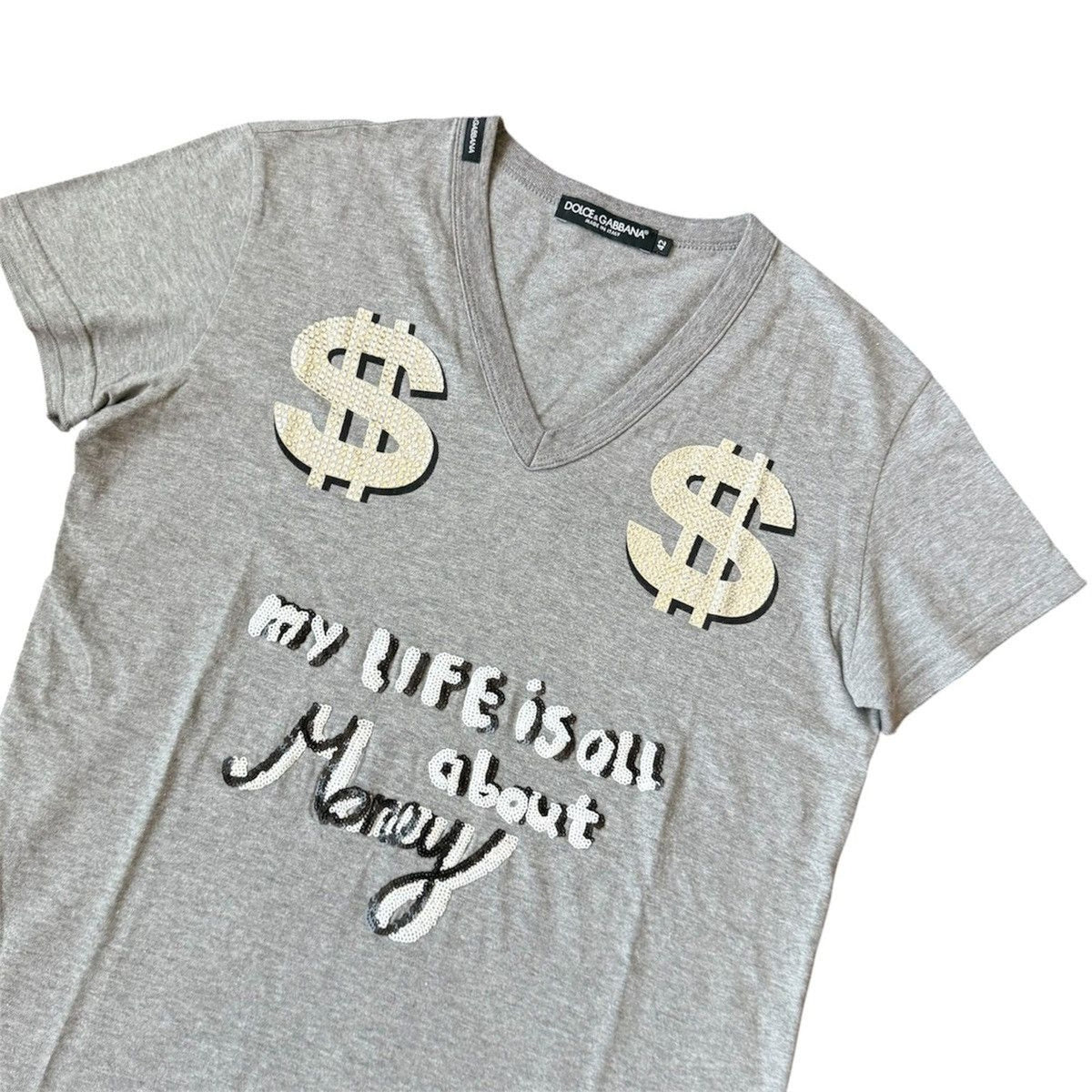 Dolce & Gabbana My Life Is All About Money T-Shirt