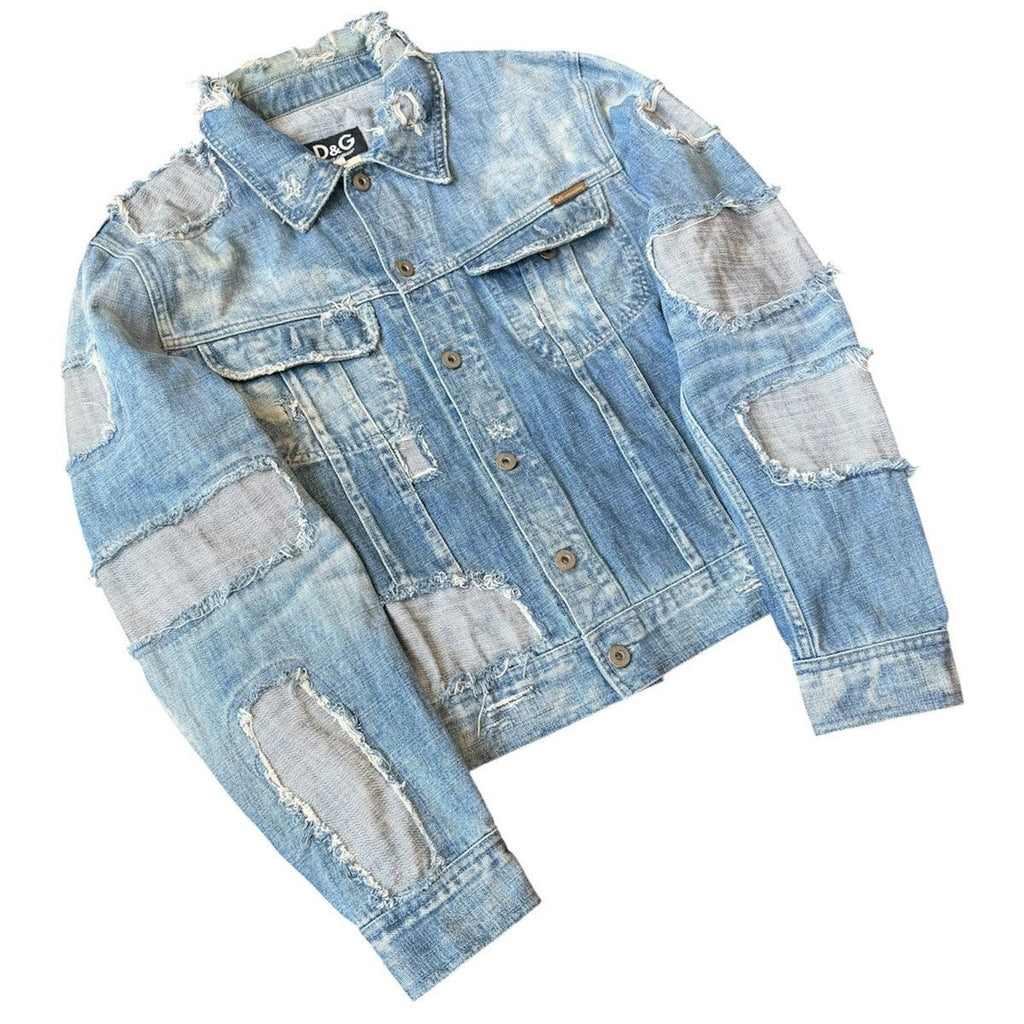 Dolce & Gabbana Patchwork Distressed Denim Jacket
