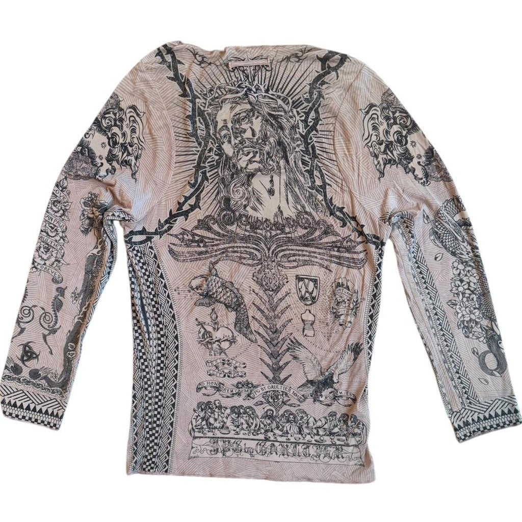 Jean Paul Gaultier Jesus & Mary Tattoo Long Sleeve T-Shirt