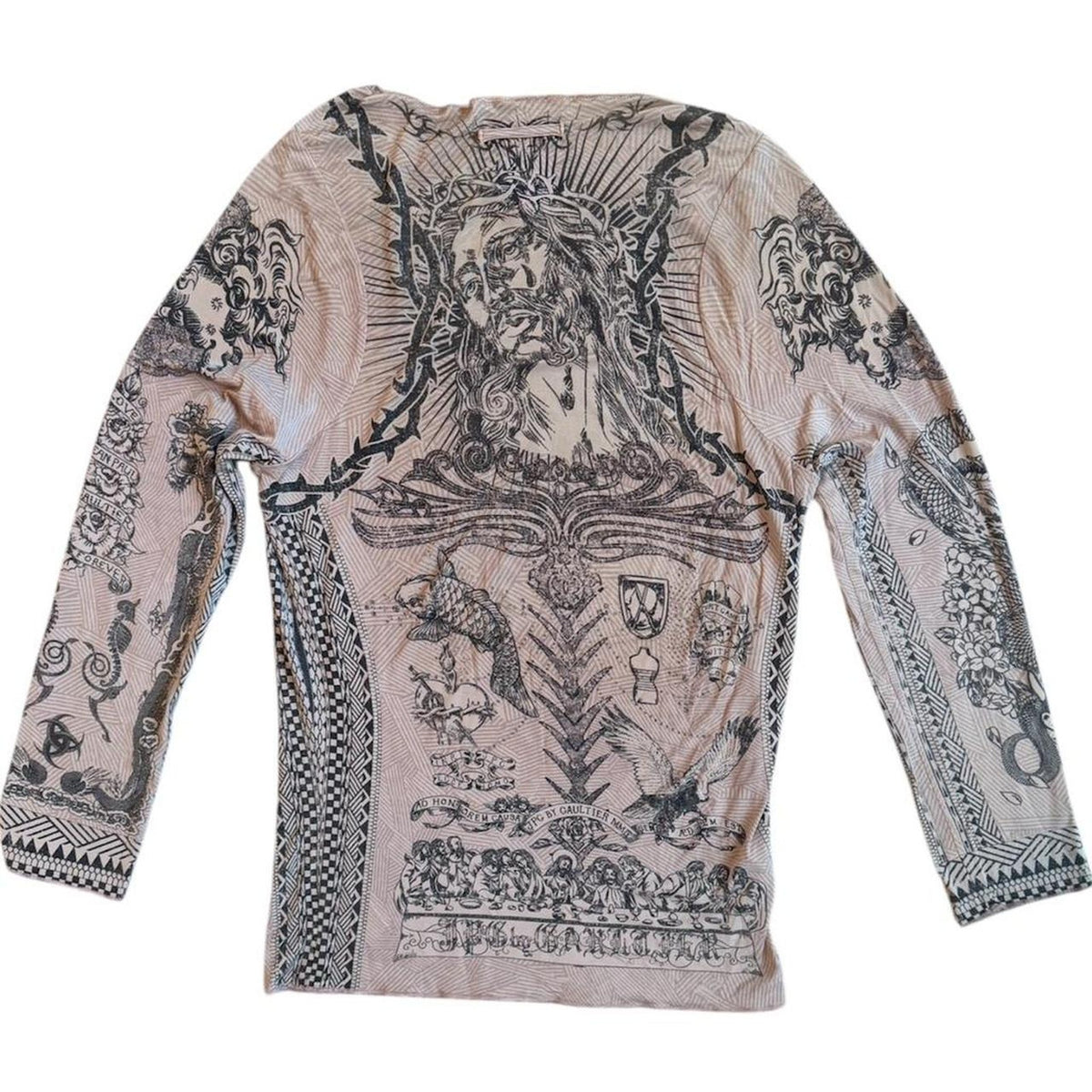 Jean Paul Gaultier Jesus & Mary Tattoo Long Sleeve T-Shirt