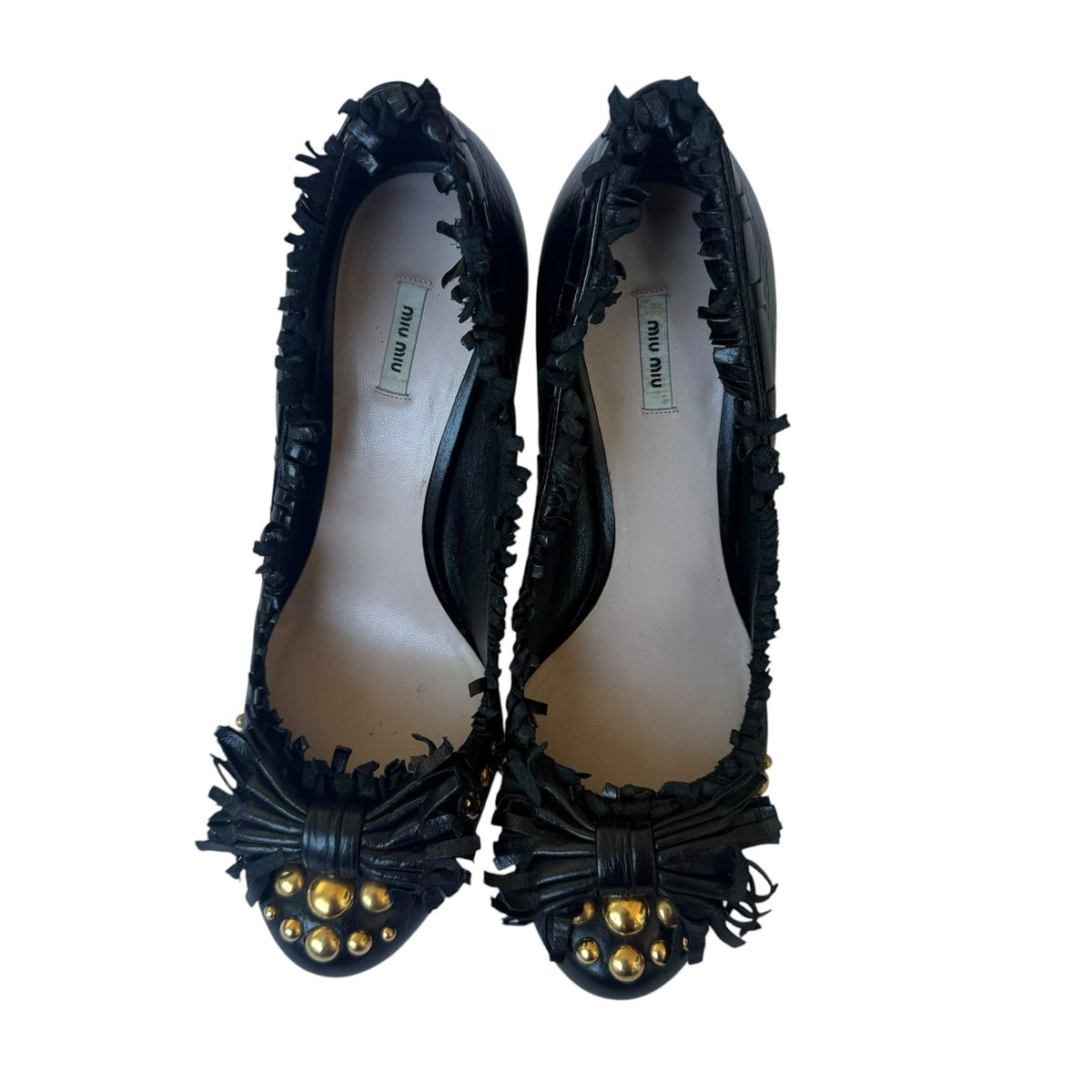 Miu Miu Fringe y2k Heels Pumps Black