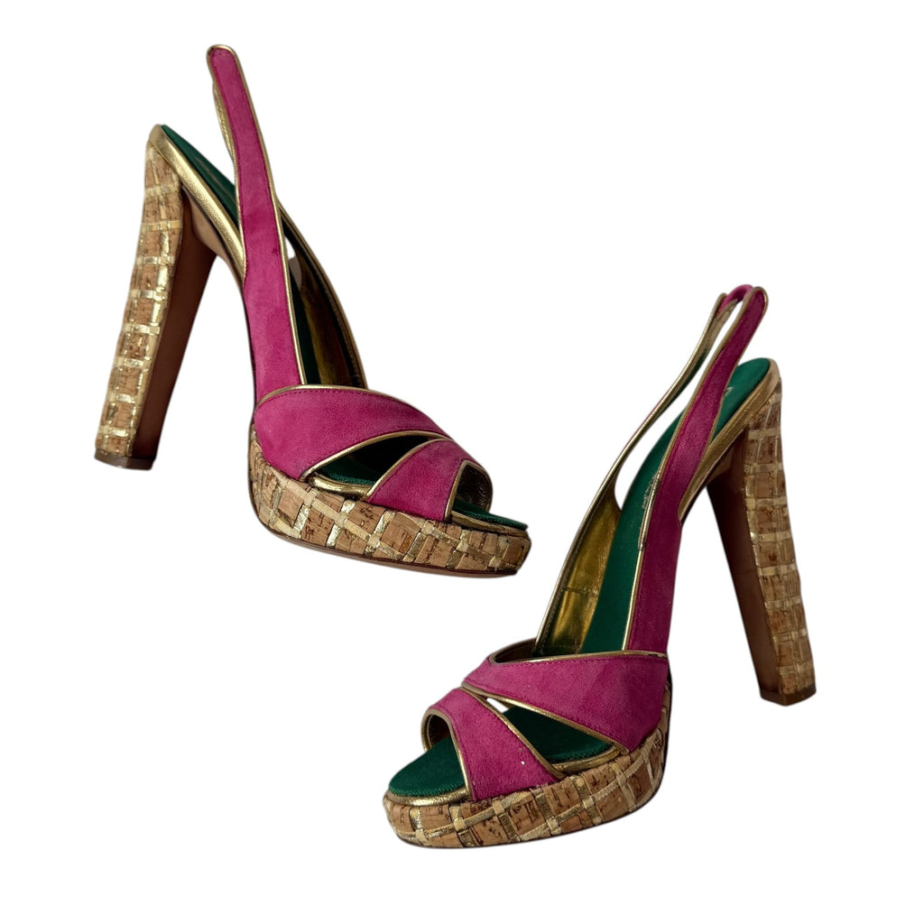 Dsquared2 Slingback Sandals Pink Suede