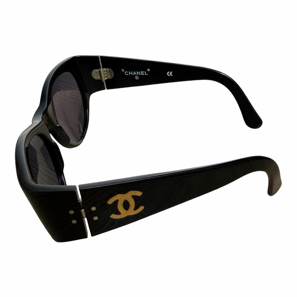 Chanel Coco Logo Sunglasses Black & Gold