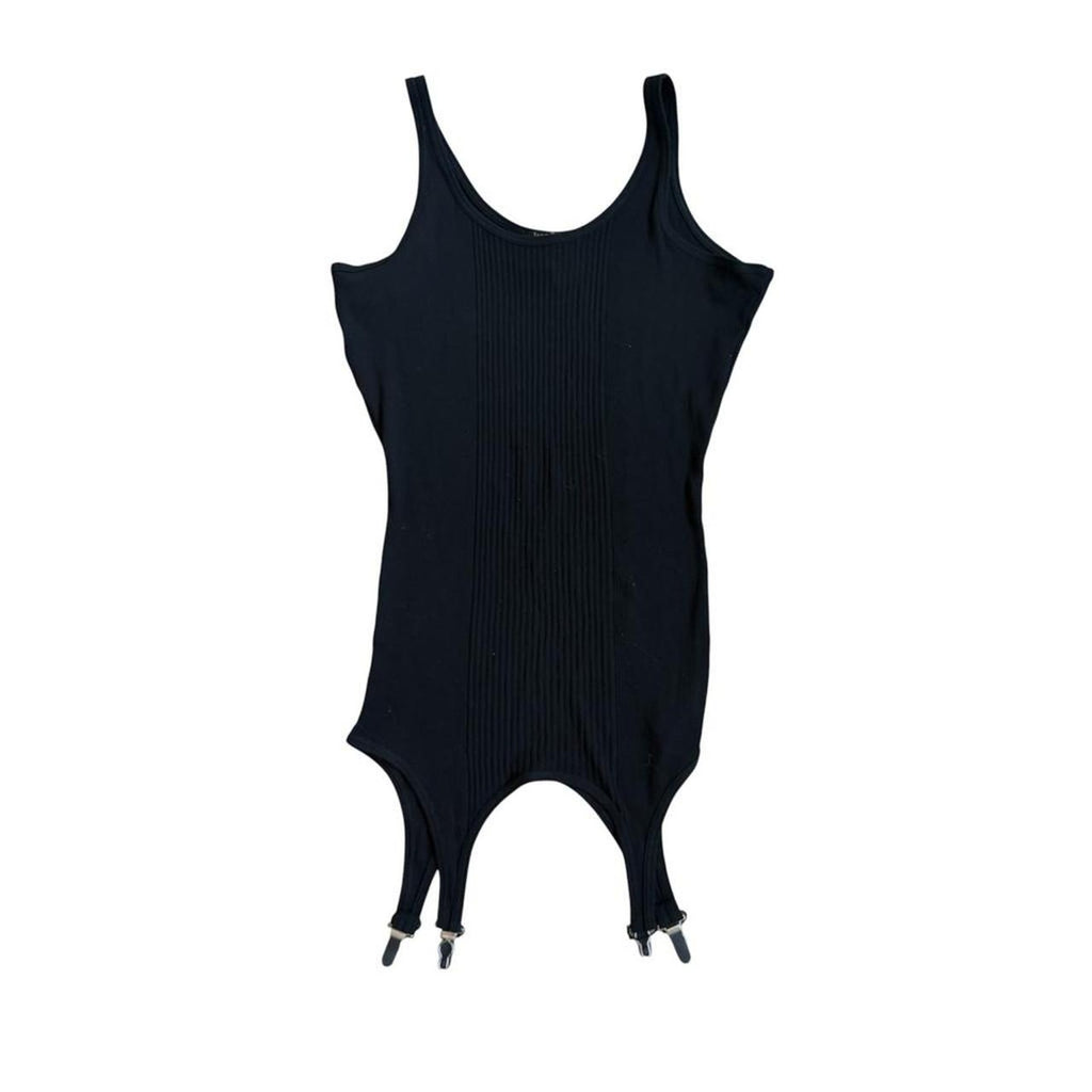 Jean Paul Gaultier Cut & Sew Slip Dress Garter Suspenders