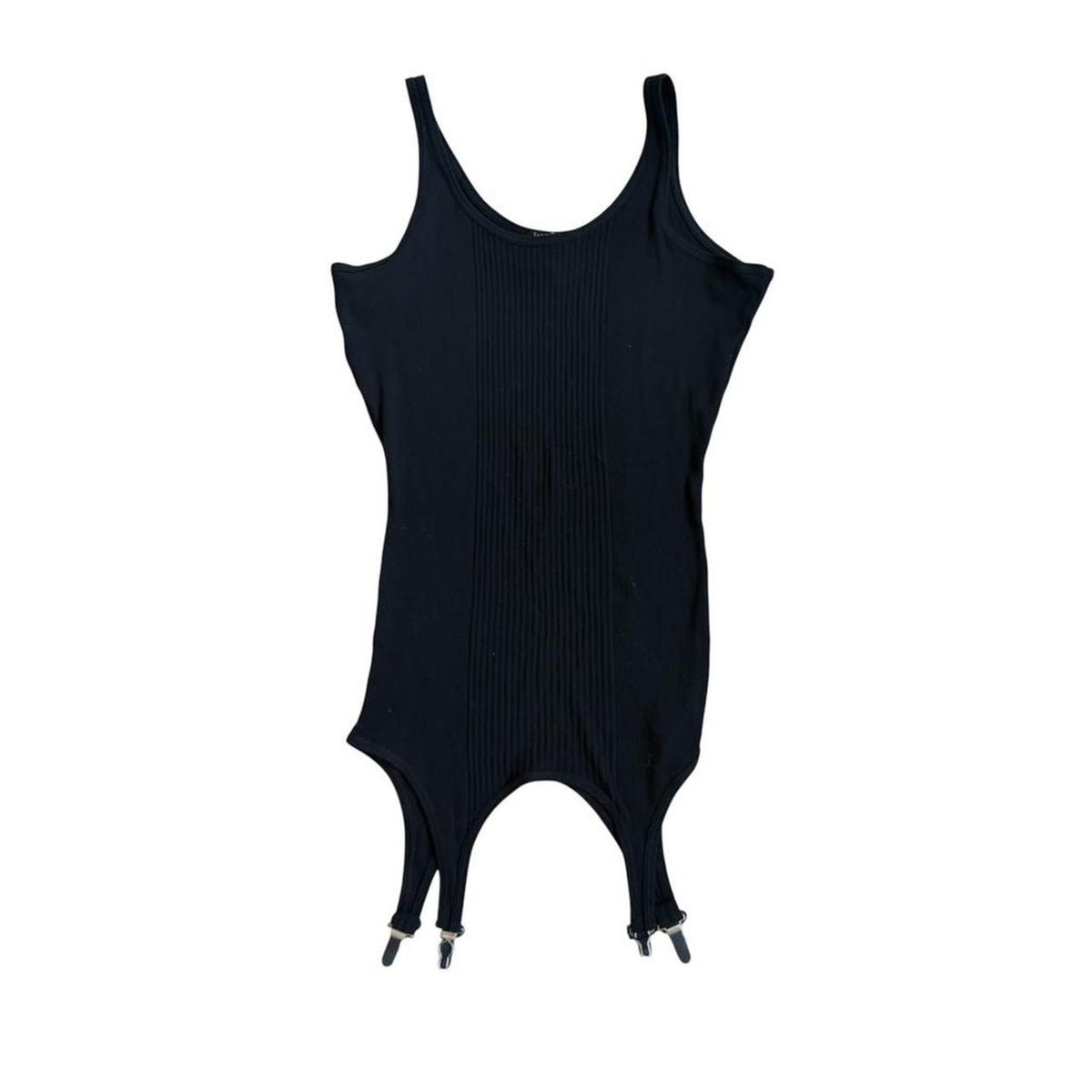 Jean Paul Gaultier Cut & Sew Slip Dress Garter Suspenders