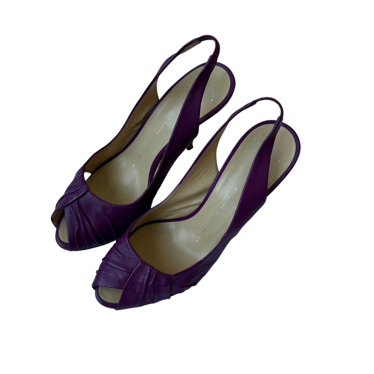 Giuseppe Zanotti Pumps Purple Folded Leather